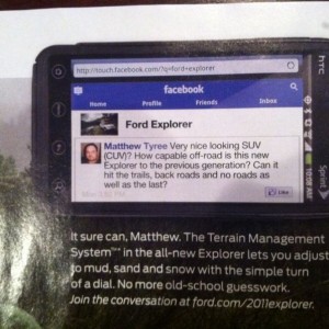 A ford explorer ad lol