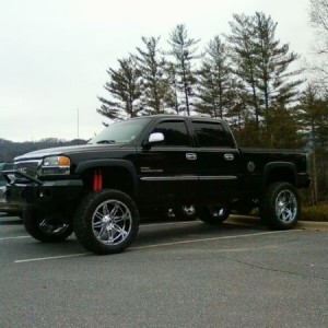 Sittin in the parking lot at school.