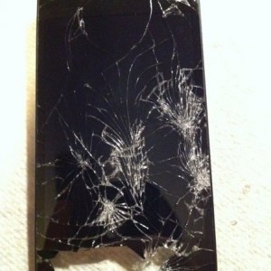 Old iPhone 4 screen I just replaced. Ouch!