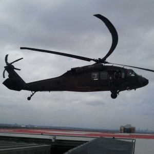 Landed a black hawk on the 10floor heli pad.