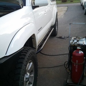 Welding on the new sliders