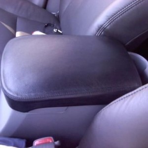 leather center console cover.
