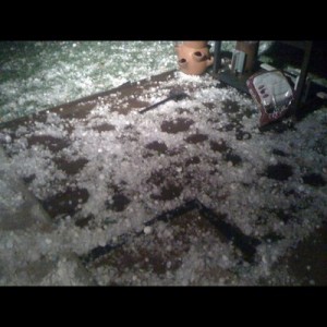 The hail from last night