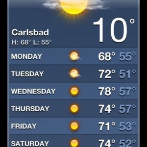 High of 68 low of 10