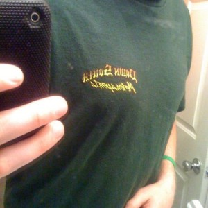 Wearing my dsm tshirt for good luck!