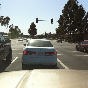 Win license plate.