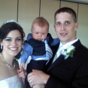 My boss' son and new wife and her son.