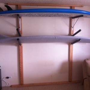 Brand new board rack, homemade will hold 3 boards. Alllllright