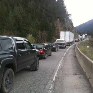 Fml... On my way to Seattle and now I'm stuck... Road clearing at 4:30