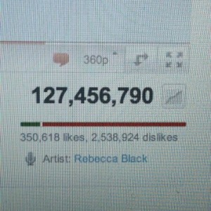 Rebecca black. "dislike"