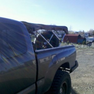 Sides up tire carrier flipped inside