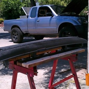Rhino lined grill surround