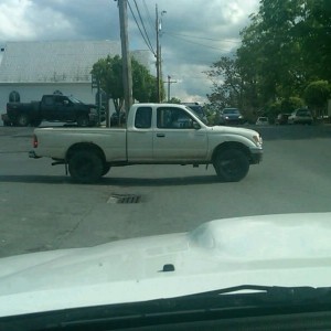 Pulling out in front of me in town, another white taco! :) Sent from my Bla
