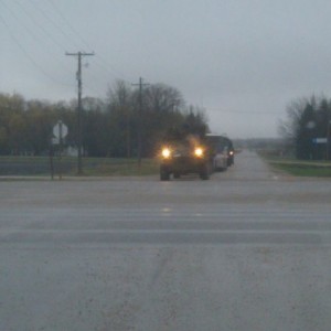 Getting used to seeing the army around now since rural portage is in a stat