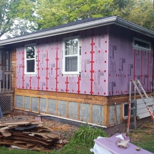 New Windows and Rigid Insul.