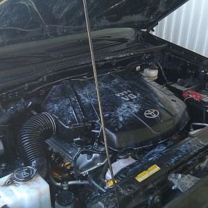 Cleaning engine bay