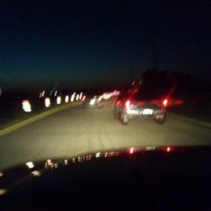You can't tell, but there are 2 other Black Sand Pearl Tacomas, we had