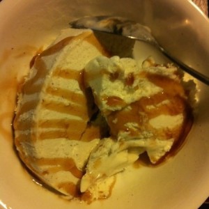 Maple syrup on vanilla.