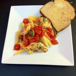 Dinner I made last night, fancy toast and everything...