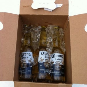 12 pack came with a free ice chest. Lol. :)