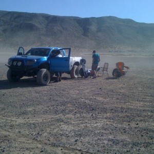 Setting up camp earlier today