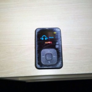 Found this 4gb sansa mp3 player, looks to have been stepped, still works pe