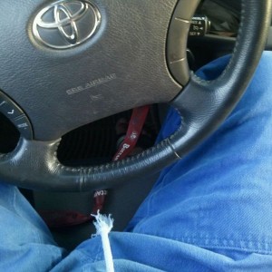Driving in gi pants...pretty comfy.
