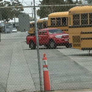 Grille insert painted red..