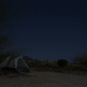 Desert camping.