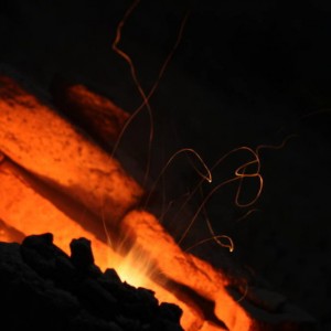 Camping fire.