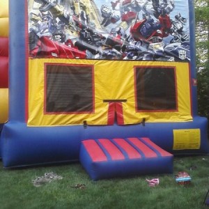 Transformer bouncy house. Adult party. Score