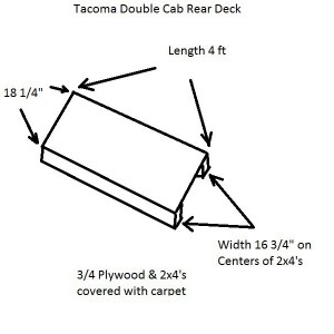 Home Made Rear Seat Deck for 05 Double Cab