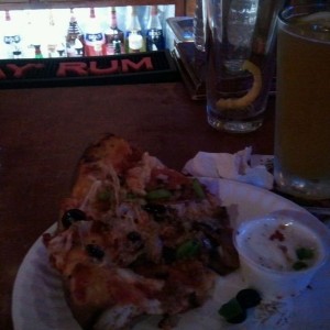 Bar that serves pizza.....WIN