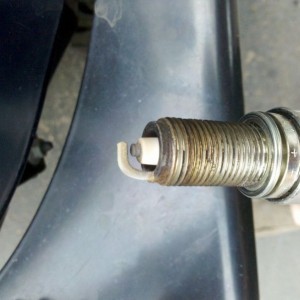 Typical plug pulled from plug change today