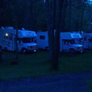 3 families camped across the lane from us in logonton pa this weekend. They