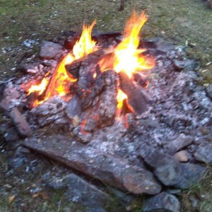 5 beers and a fire. Its a Good night!!