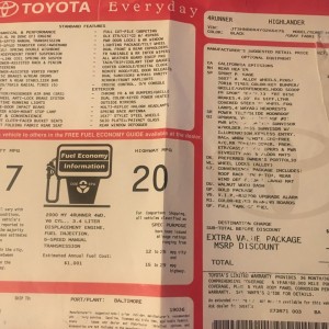 Sabrina (4Runner) Window Sticker