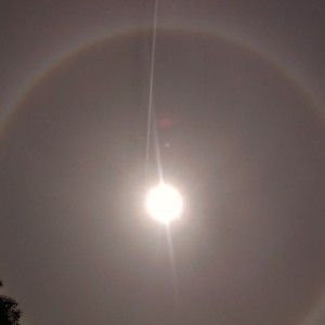halo rainbow around the sun!