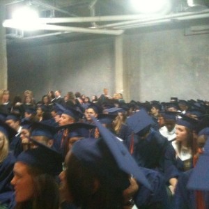 Graduation! :yay: Getting ready to line up and walk out to the main area