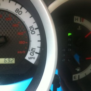 No lie. I never went above 2,000 rpm drove at 1,500 for the majority. Stock