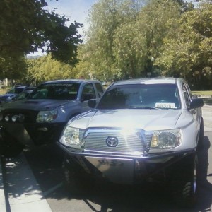 silver taco w\ dmz bumper parked next to me in claremont