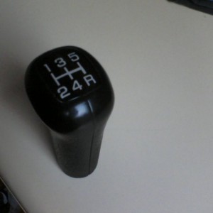 Found this cool shift knob at the local u pull it. too bad the threaded hol