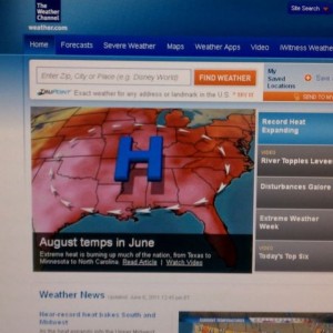 Fucking geniuses over at the weather channel. "hey, its gonna be hot a