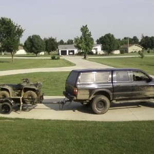 I painted my trailor rims today