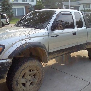 covered in dirt