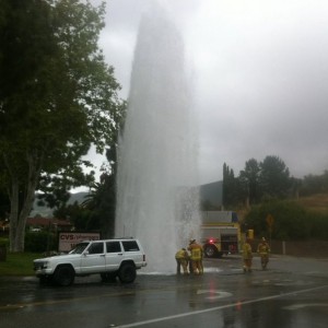 Friend hit a fire hydrant