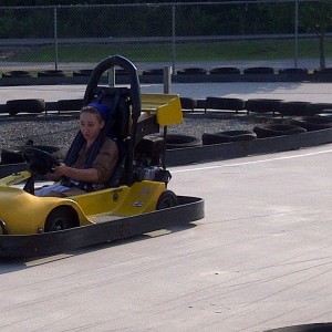 A herd of amish came to the go-kart track!