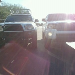 Me; 5100s and stock springs set at 2.5 with allpro and 265/70/16 Zac; 5100s