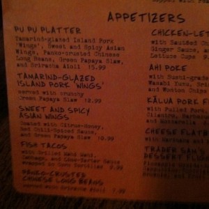 Pupu platter? Interesting..