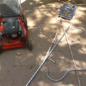 Putting a stack on the mower. stand by for progress